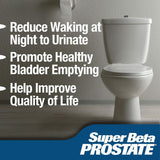 SUPER BETA PROSTATE cápsulas en mano ilustrando dosificación fácil
