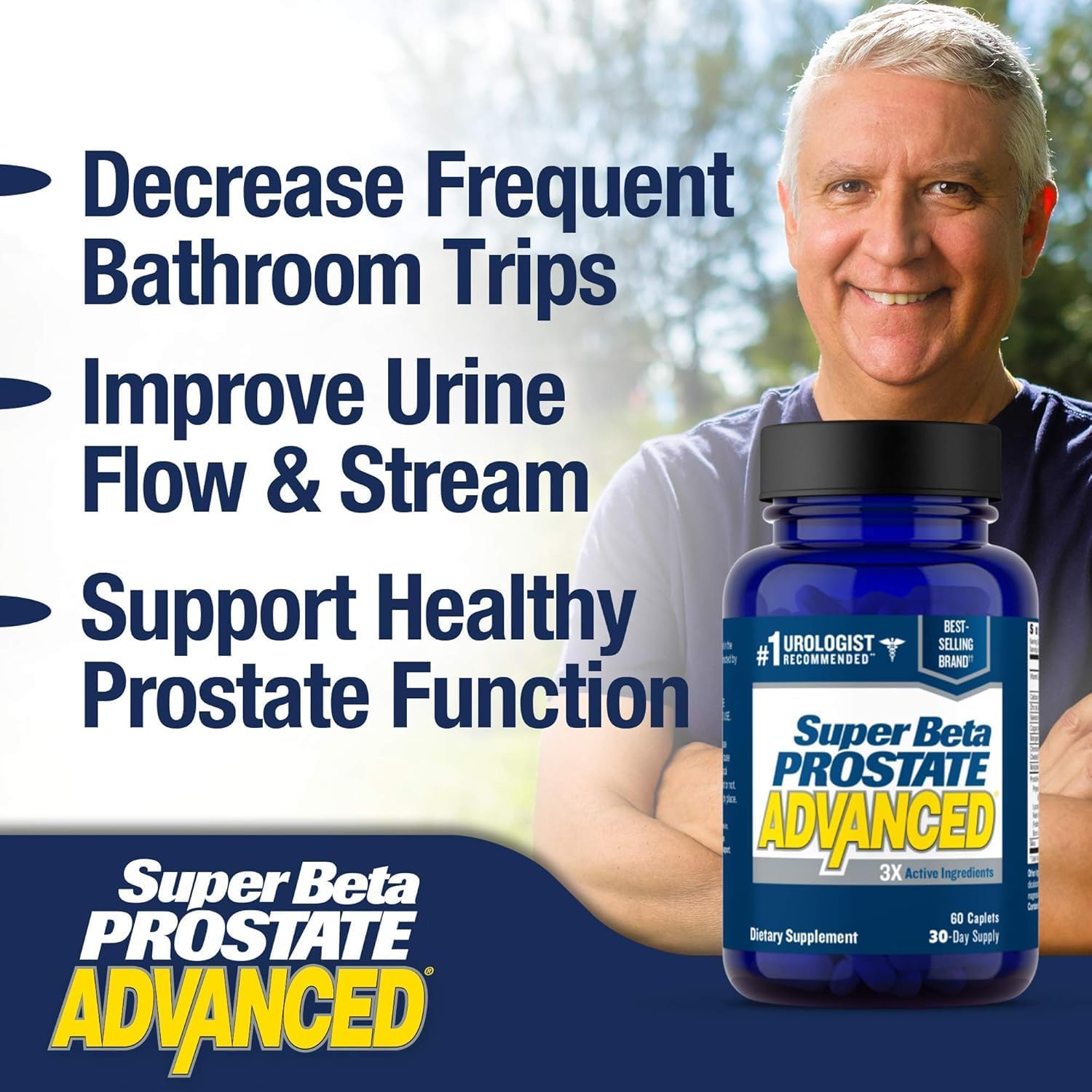 SUPER BETA PROSTATE etiqueta con ingredientes y concentraciones visibles