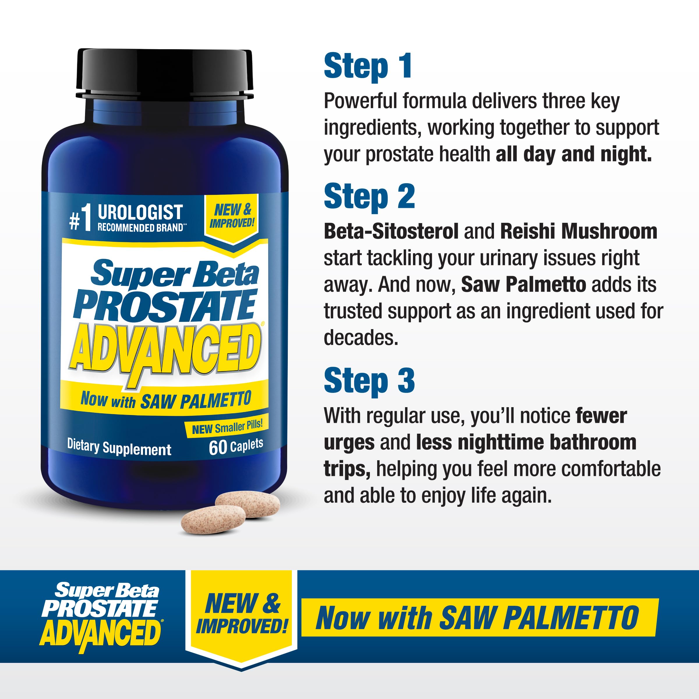 SUPER BETA PROSTATE ingredientes naturales saw palmetto y reishi en primer plano