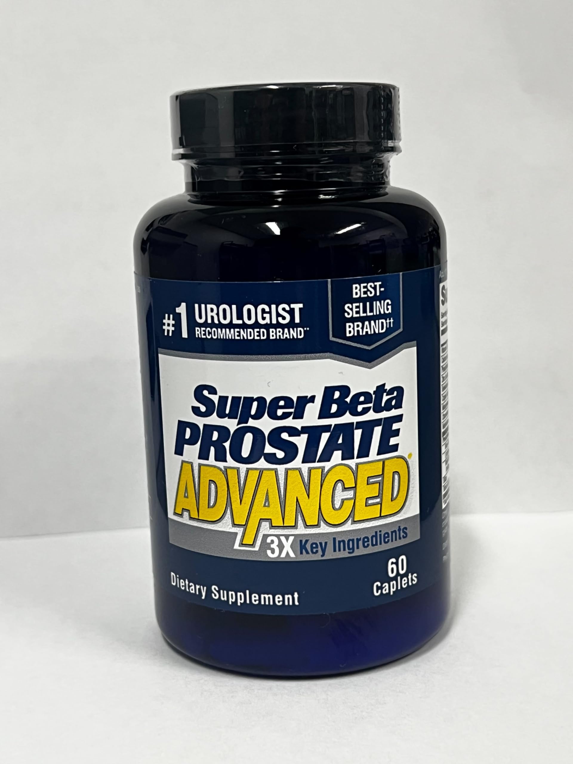 SUPER BETA PROSTATE primer plano de textura del caplet para calidad percibida