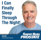 SUPER BETA PROSTATE uso nocturno escena que sugiere mejor descanso