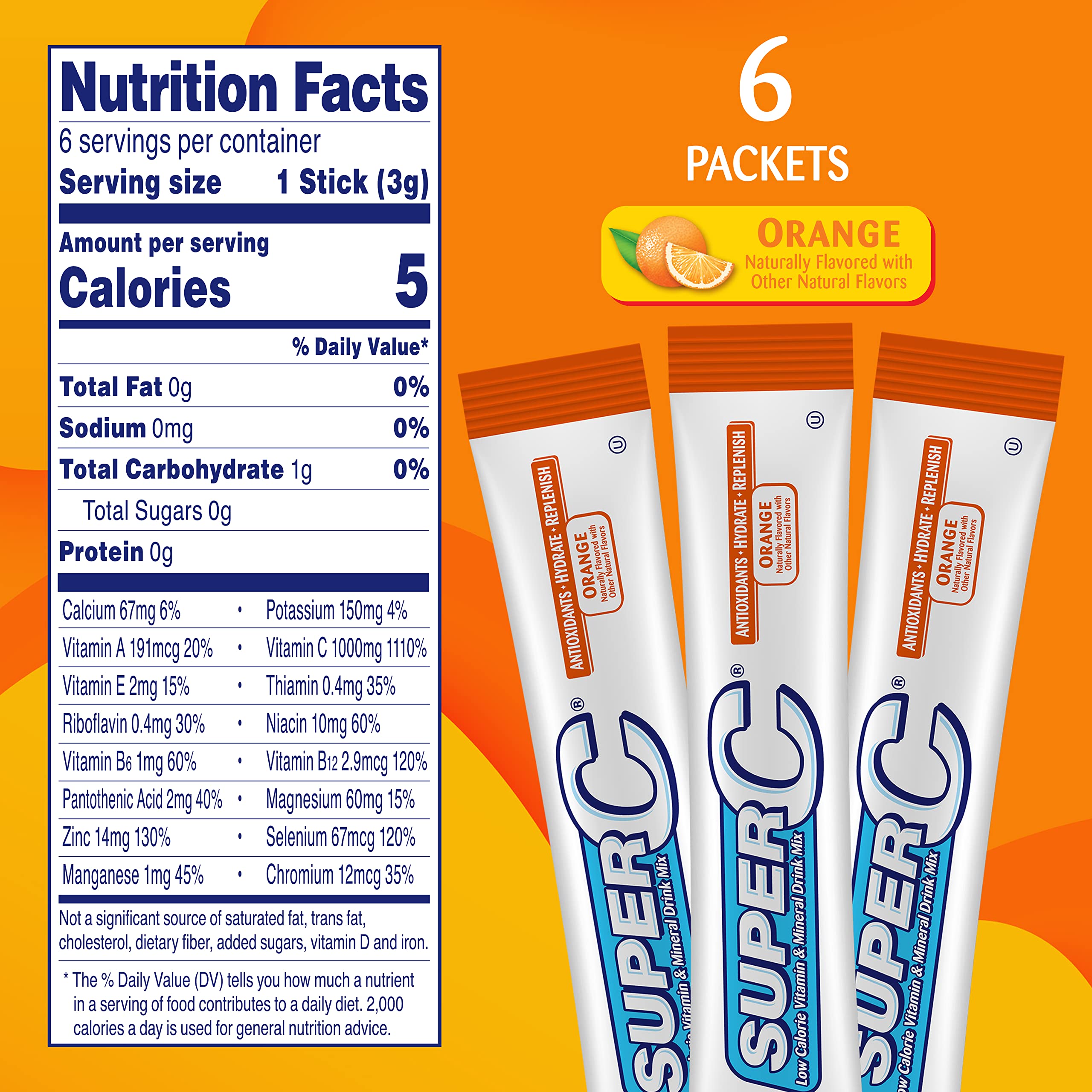 Super C etiqueta nutricional cercana destacando 1000 mg vitamina C