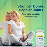 SUPER JOINT SUPPORT frasco en mano para comparar tamaño y dosificación