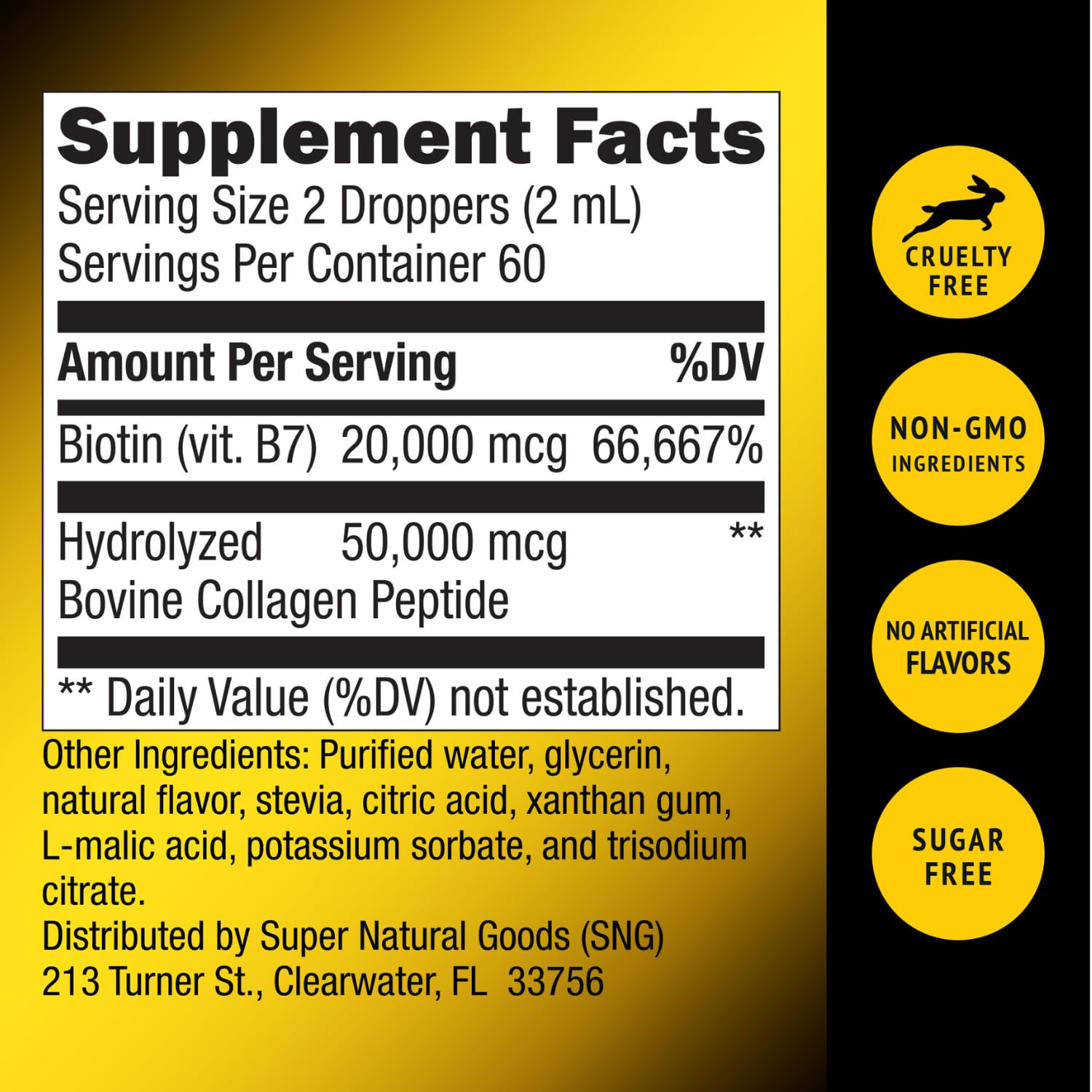 Super Natural Goods comparación de tamaño 4oz en mano para referencia de uso