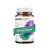 SUPER TEETH frontal del paquete mostrando 60 tabletas y beneficios