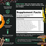SuperBonsai etiqueta con ingredientes listados y perfil vegetal transparente