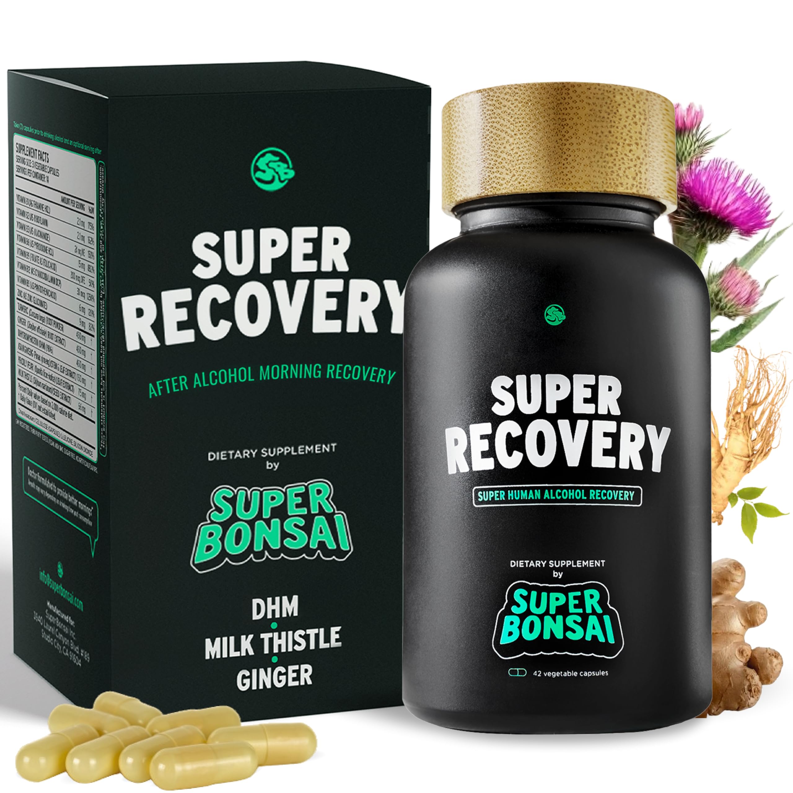 SuperBonsai envase frontal mostrando diseño y beneficios para preparación