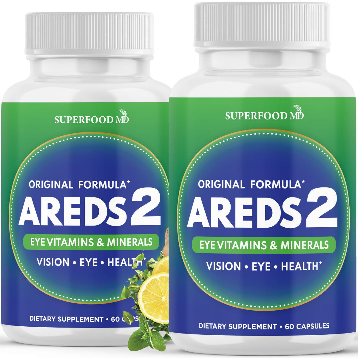 Superfood MD frente del envase mostrando 120 cápsulas y conveniencia