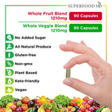 Superfood MD frasco en mano mostrando tamaño y escala práctica