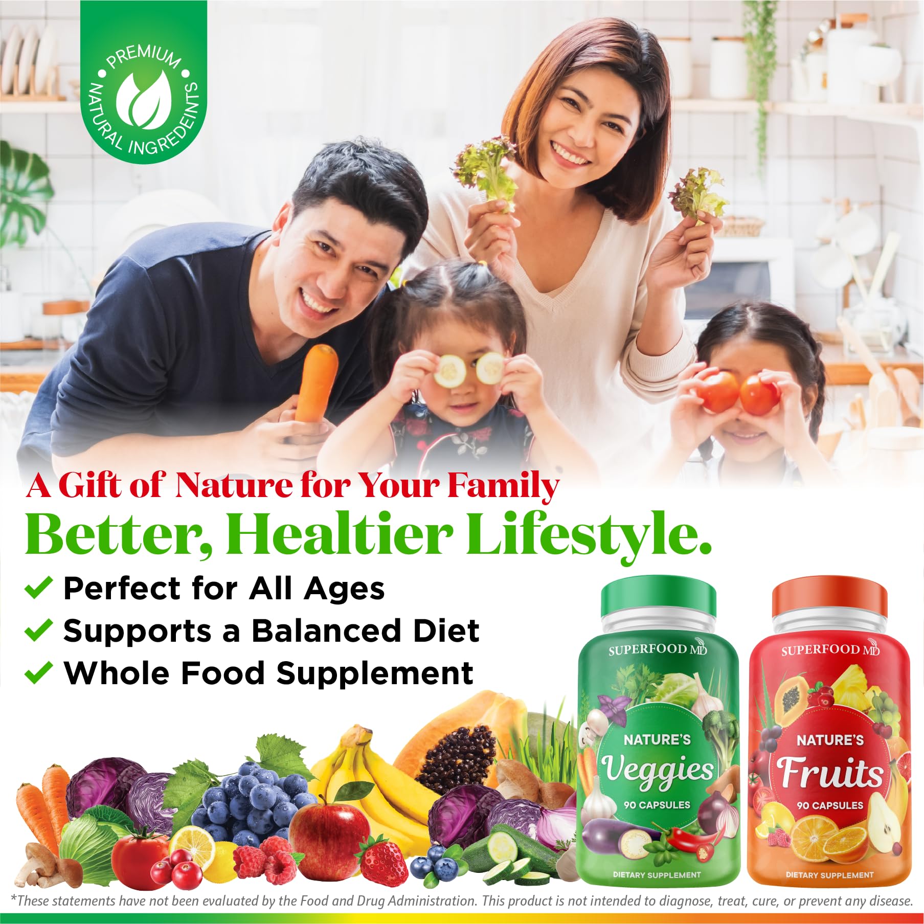 Superfood MD etiqueta nutricional clara y lista de ingredientes