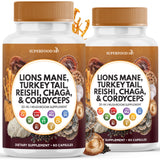 Superfood MD frasco delantero mostrando 120 cápsulas y rotulado claro