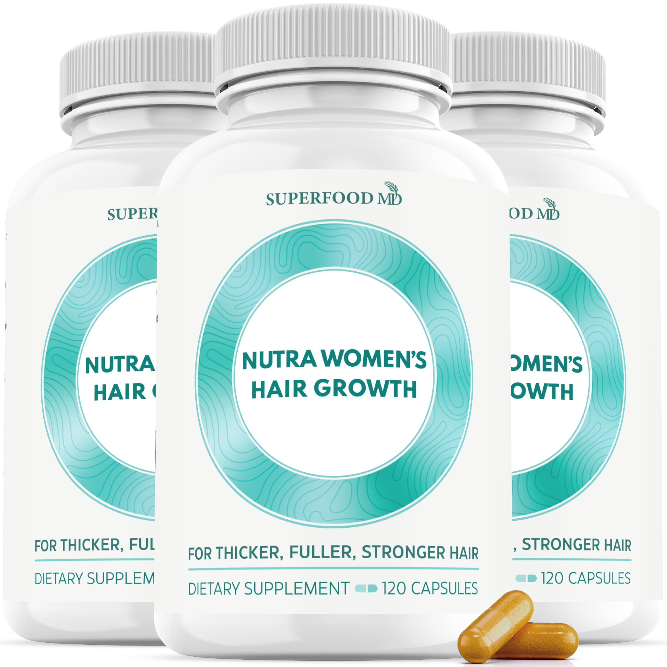 Superfood MD frasco frontal mostrando suministro de 3 meses y diseño claro