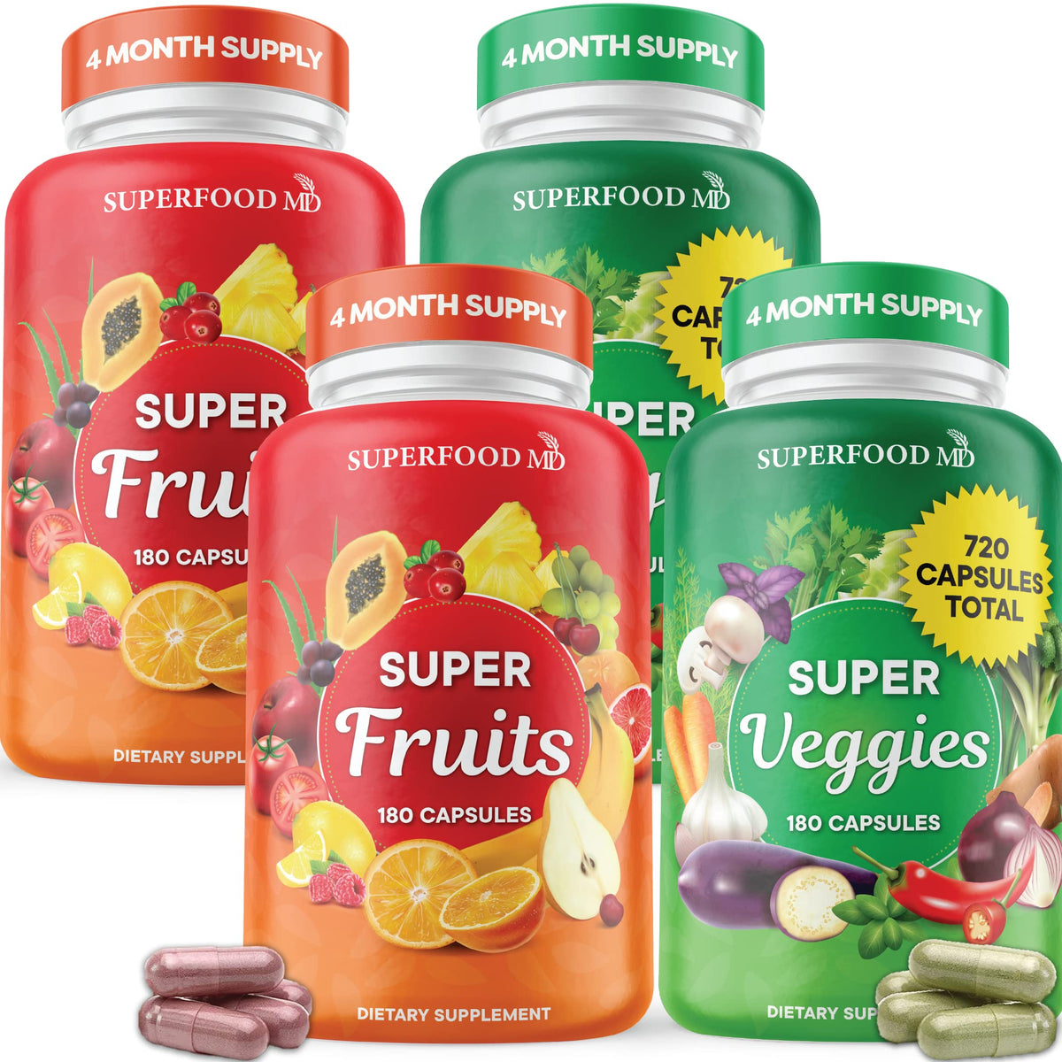 Superfood MD vista frontal del envase, información clara y tamaño familiar