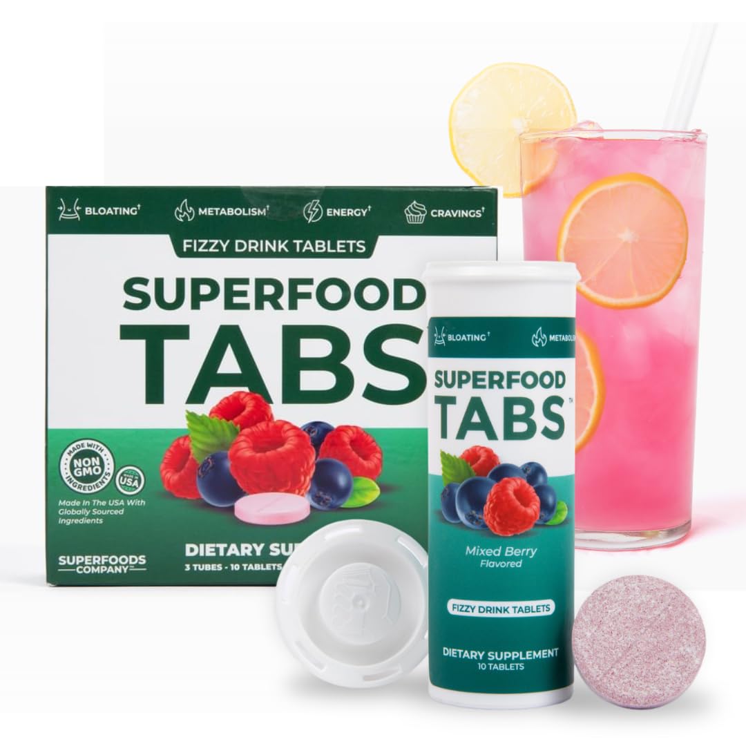Superfood Tabs en desayuno saludable, complemento conveniente