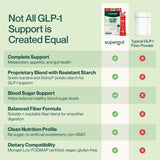 Supergut primer plano de ingredientes naturales plátano y avena benefician la microbiota