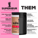 Superieur primer plano del polvo con textura fina y mezcla fácil