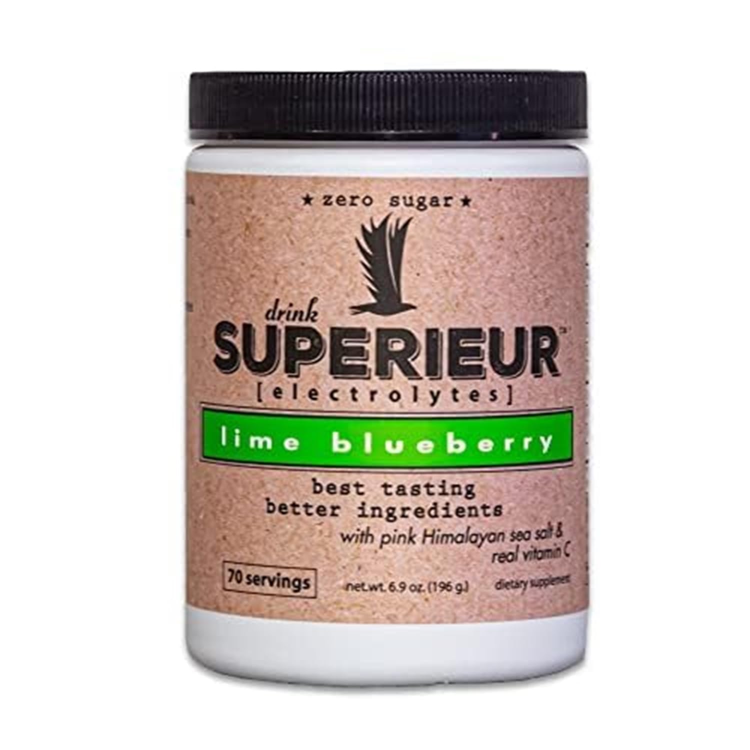 Primer plano de la etiqueta Superieur destacando ingredientes marinos y vegetales