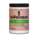 Primer plano de la etiqueta Superieur destacando ingredientes marinos y vegetales