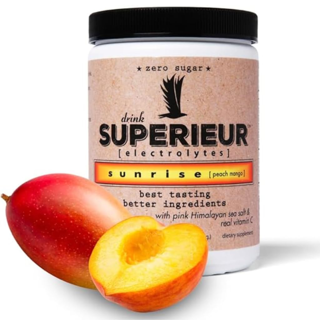 Superieur frente del envase Sunrise mostrando la etiqueta y beneficios