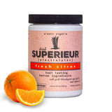 Superieur envase frontal Citrus mostrando diseño y porciones