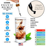 SUPERIOR FULVIC HUMIC X935 cuentagotas detalle, dosificación precisa y cómoda