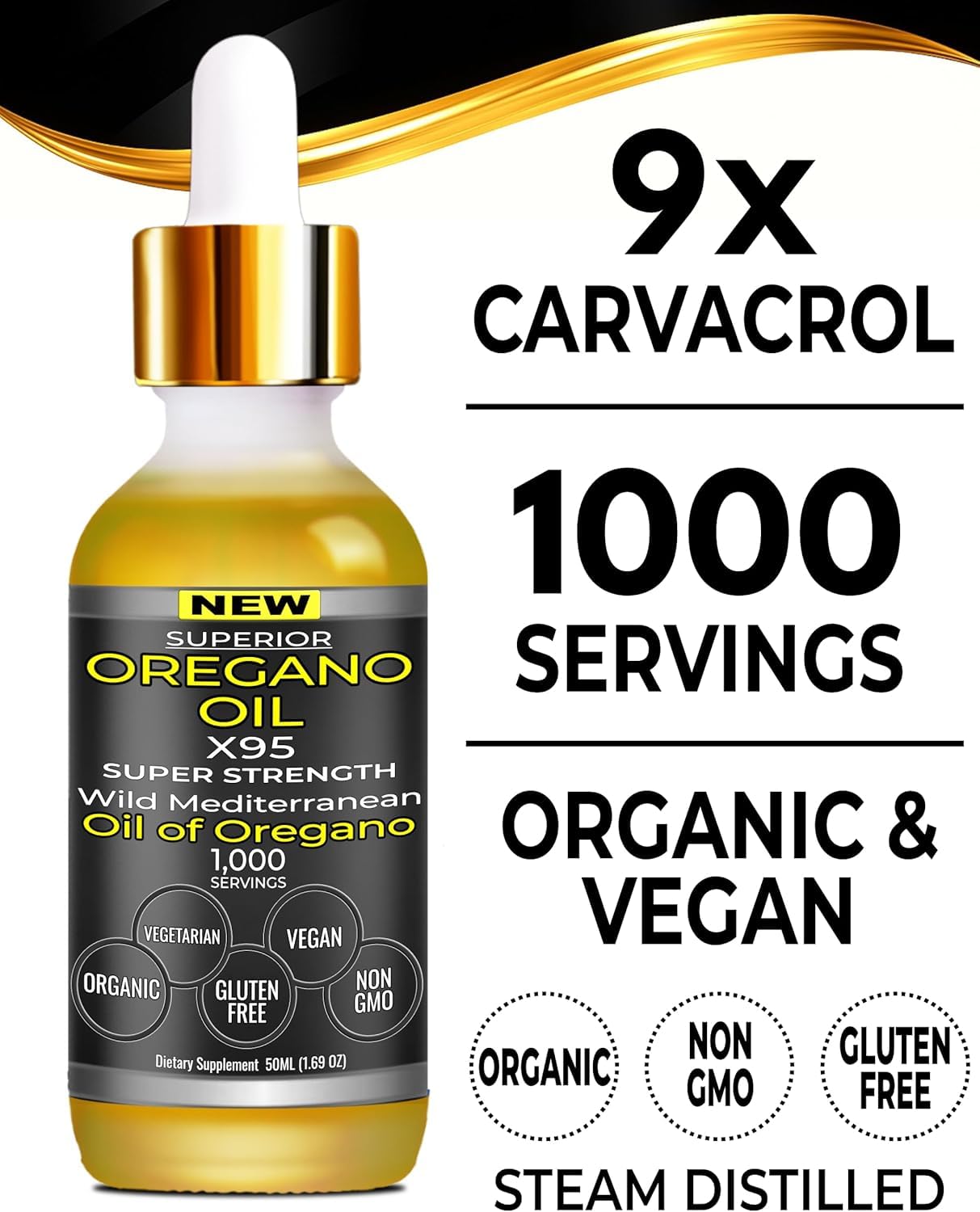 SUPERIOR FULVIC HUMIC X935 hojas de orégano mediterráneo ingrediente principal