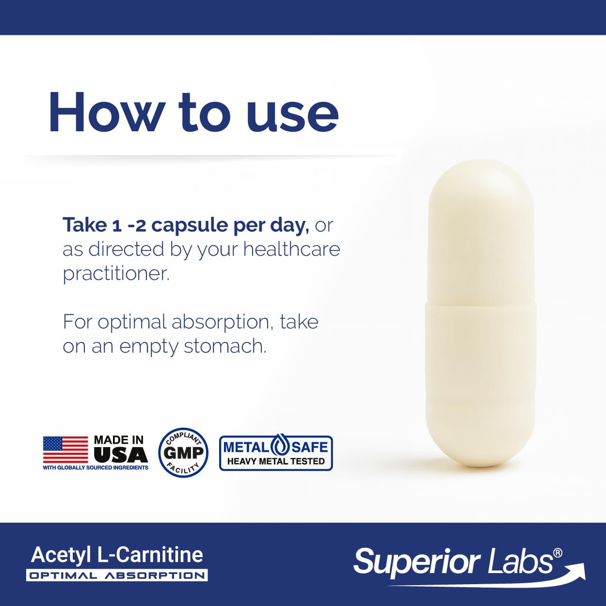 Superior Labs mostrando porción en mano para percepción de uso
