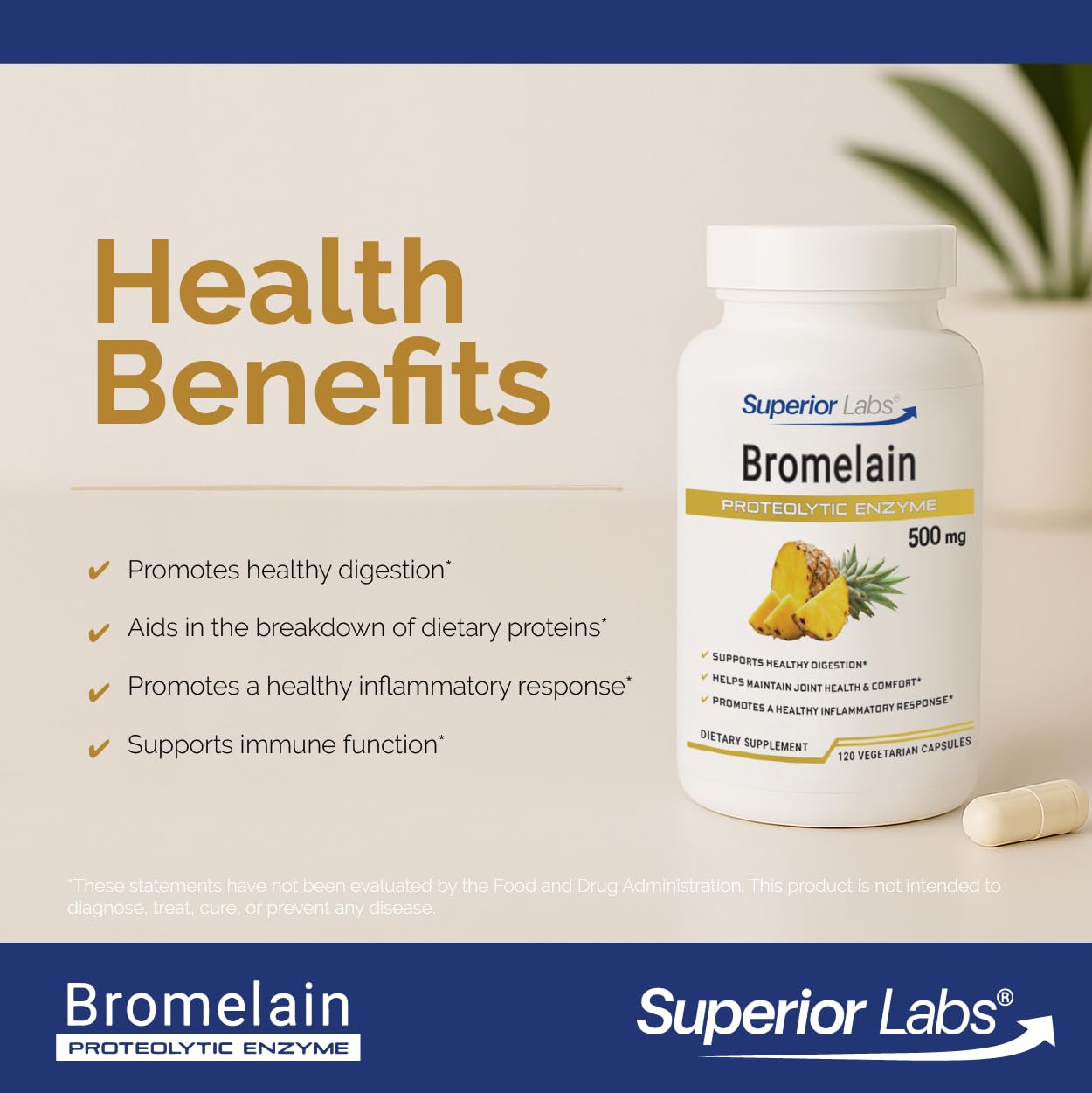 Superior Labs cápsulas vegetales en primer plano, fácil de tragar