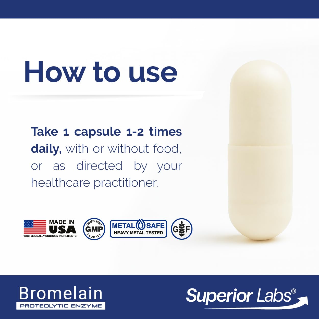 Superior Labs polvo de bromelina mostrando textura fina y pura