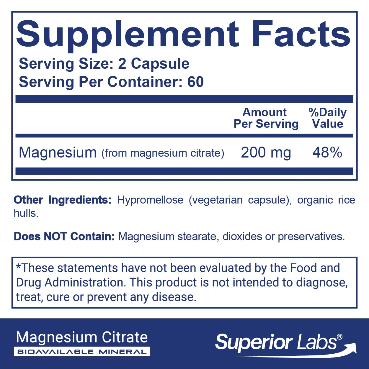 Superior Labs cápsula vegetal cercana que comunica fácil absorción y pureza