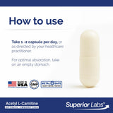 Superior Labs etiqueta con ingredientes y ausencia de aditivos sintéticos