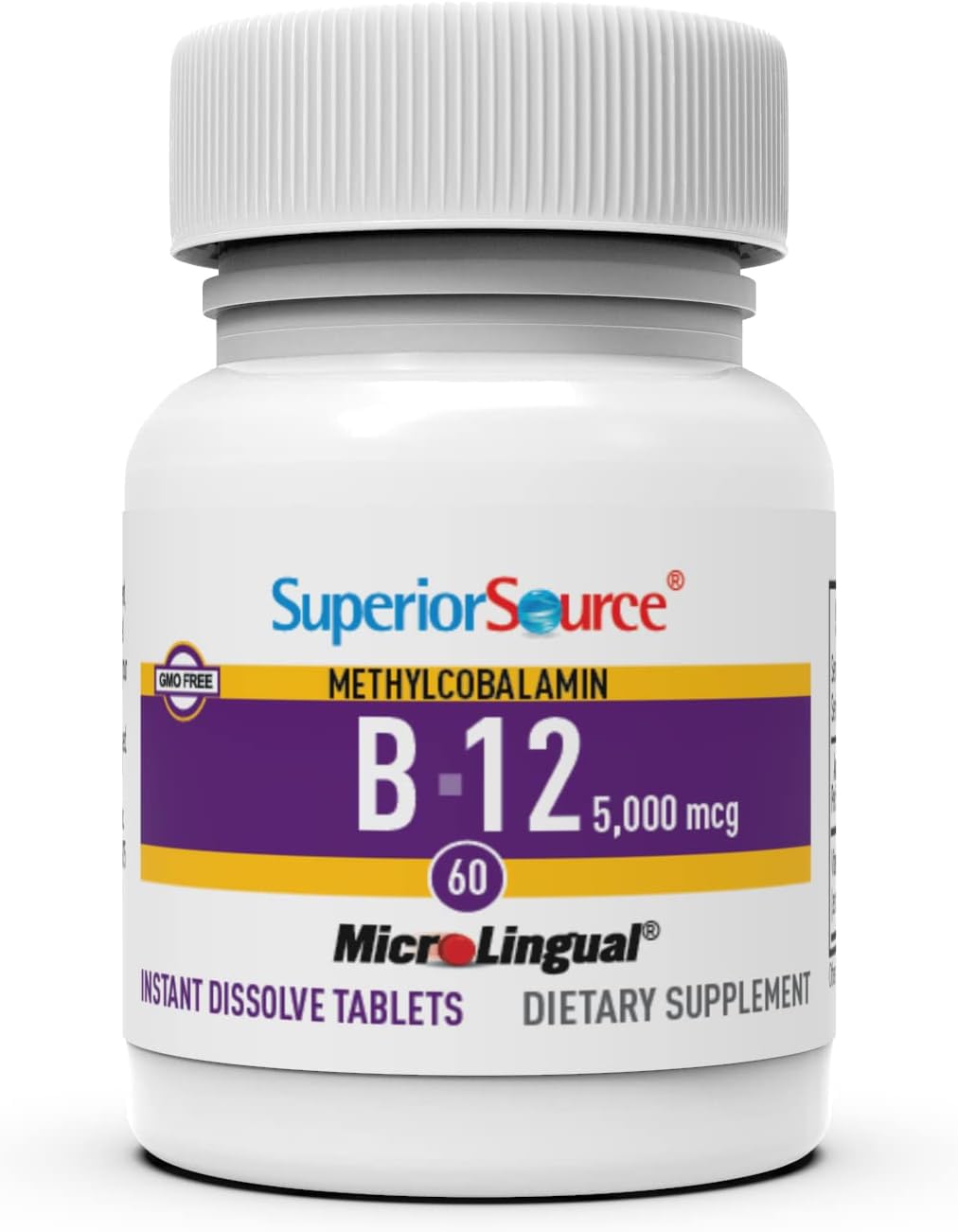 Superior Source persona colocando tableta sublingual para uso práctico