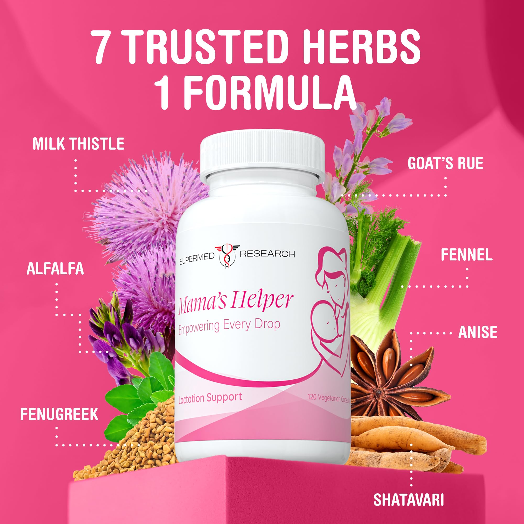 Supermed Research ingredientes orgánicos sobre mesa enfatizando naturalidad