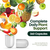 Supermed Research mezcla de frutas en tazón ilustrativo, muestra variedad de compuestos