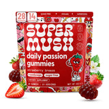SuperMush gominolas frontal del envase mostrando presentación y beneficio práctico