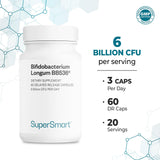Supersmart BB536 cápsula en mano para comparar tamaño y facilidad de ingestión