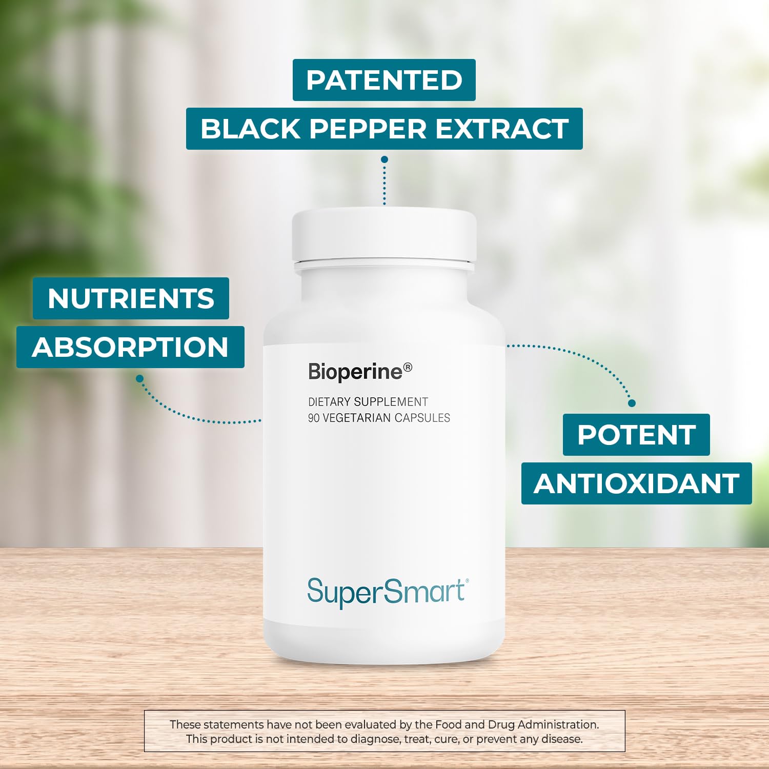 Supersmart primer plano de cápsula vegetal y textura, claridad sobre ingredientes