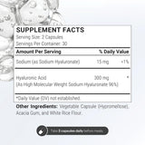 Supersmart etiqueta con información de 300 mg diarios y alto peso molecular