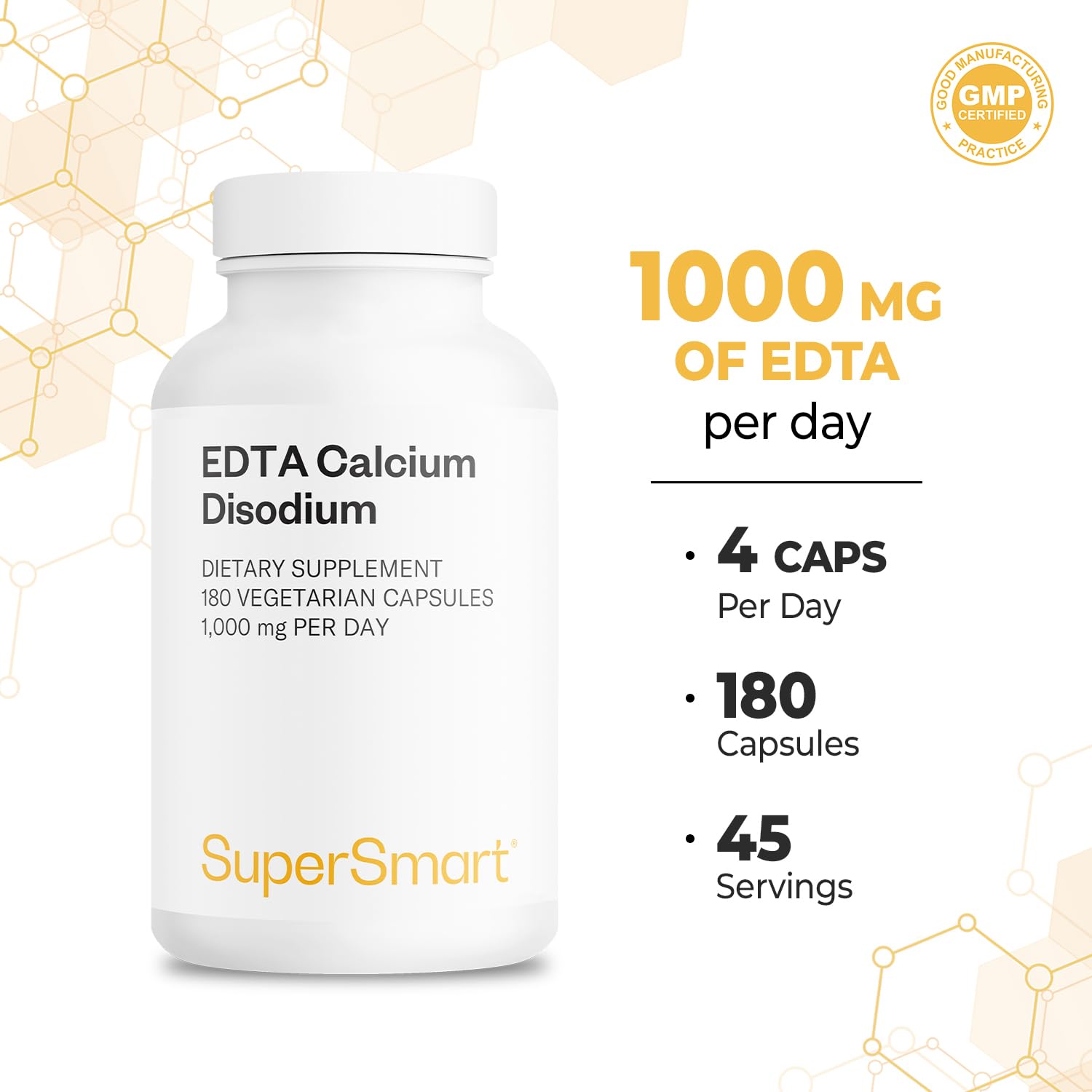 Detalle de la etiqueta Supersmart con ingredientes y sellos sin OGM