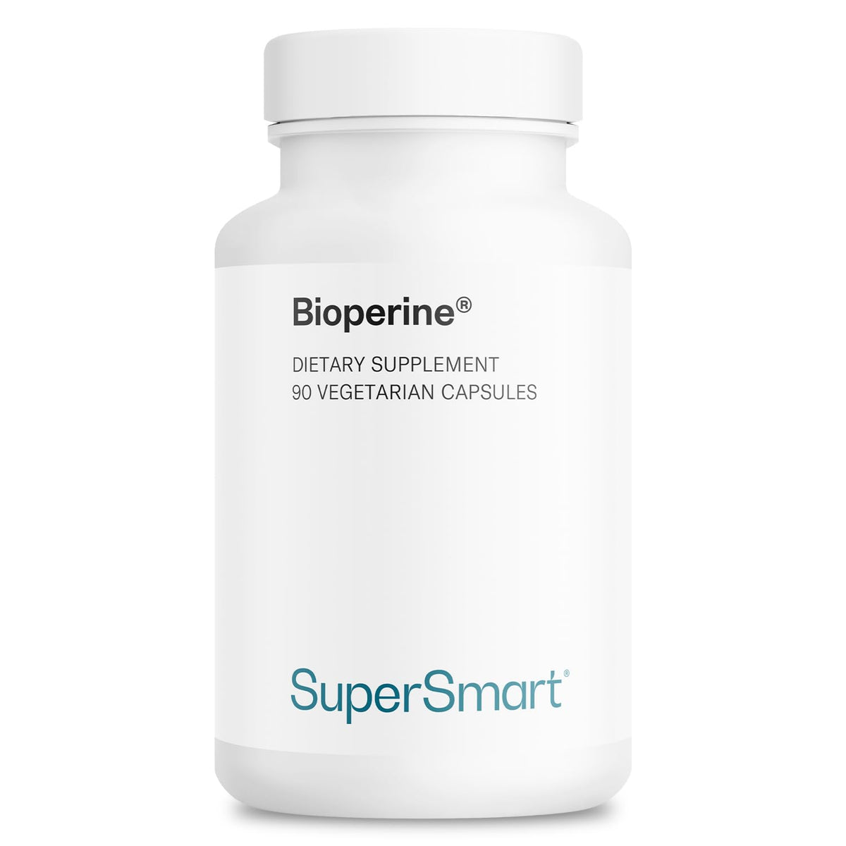Supersmart envase frontal Bioperine mostrando la presentación y beneficio de absorción