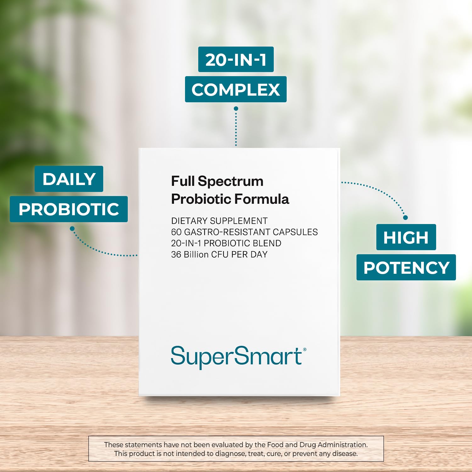Supersmart etiqueta con listado de 20 cepas para transparencia