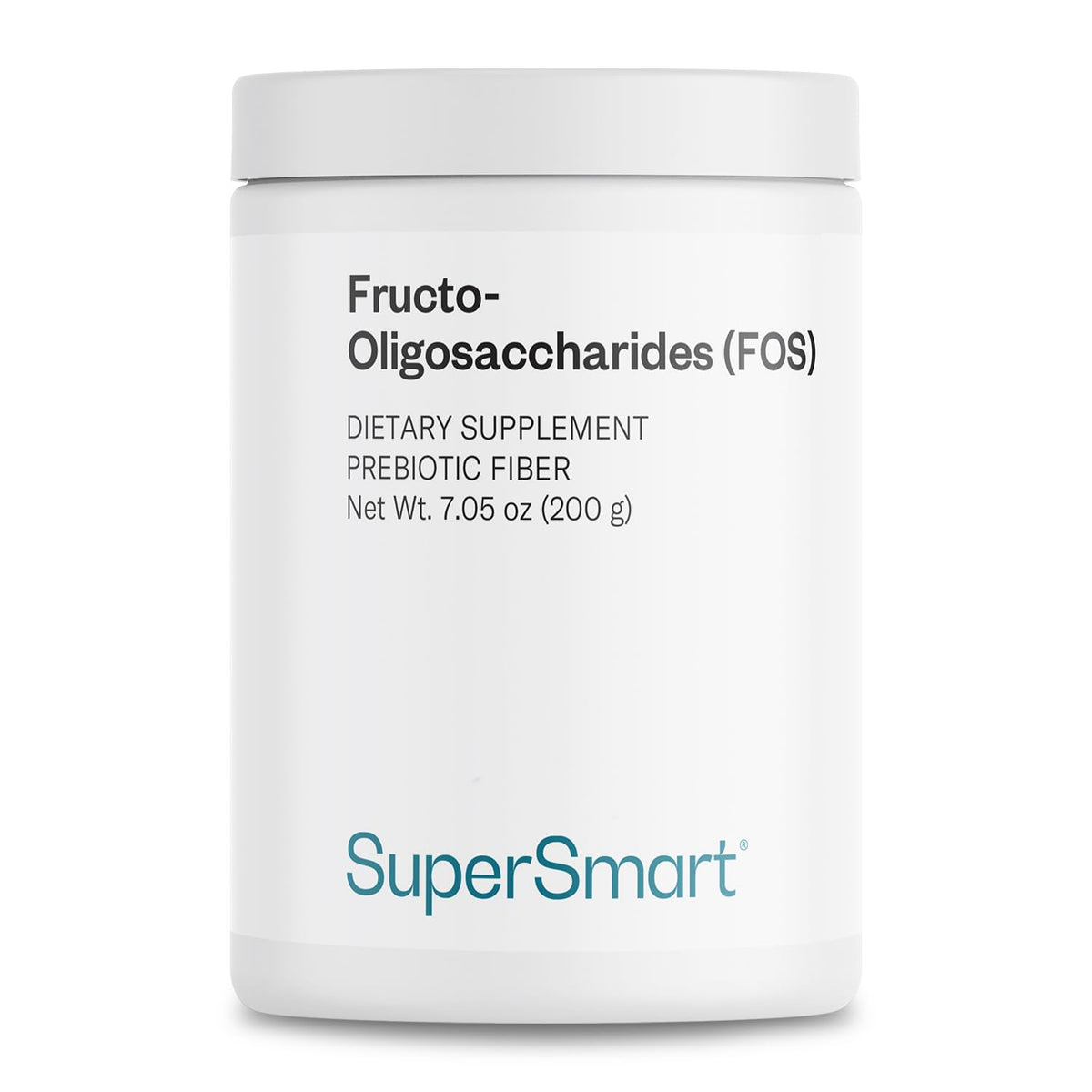 Supersmart envase frontal mostrando polvo prebiótico, claro y práctico