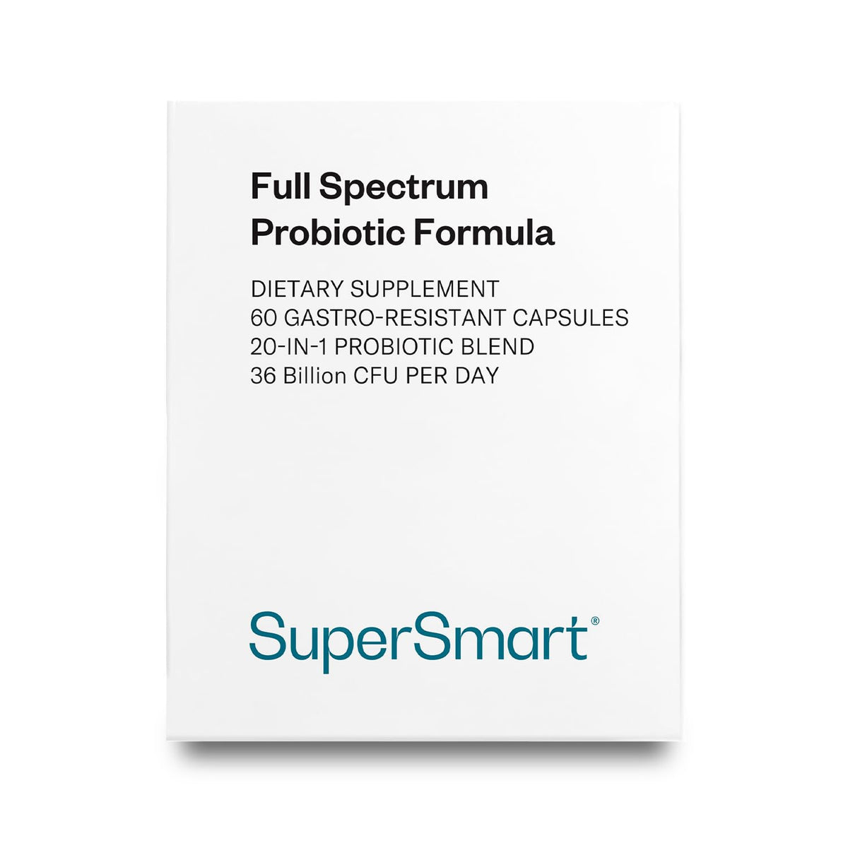 Supersmart frasco frontal mostrando etiqueta y ventaja de 36B UFC