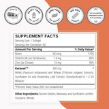Supersmart Keranat gotas de aceite y semillas que ilustran contenido vegetal y nutrición