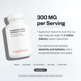 Supersmart envase junto a regla para comparar tamaño del frasco y cantidad