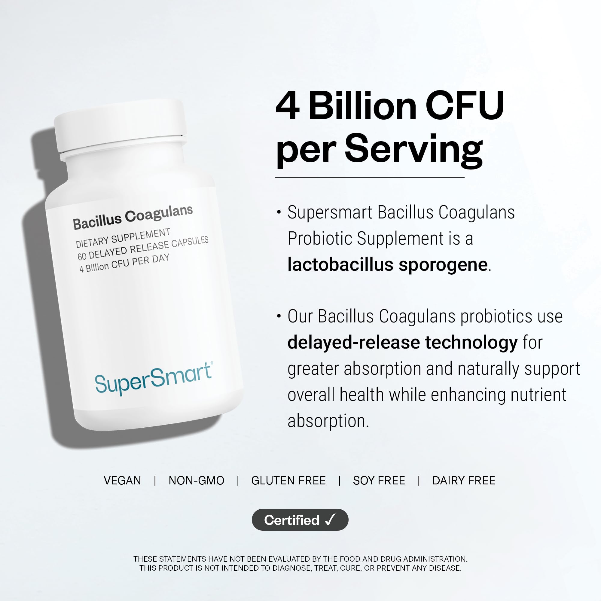 Cápsulas Supersmart junto a instrucción de tomar dos cápsulas al día para 4 mil millones UFC