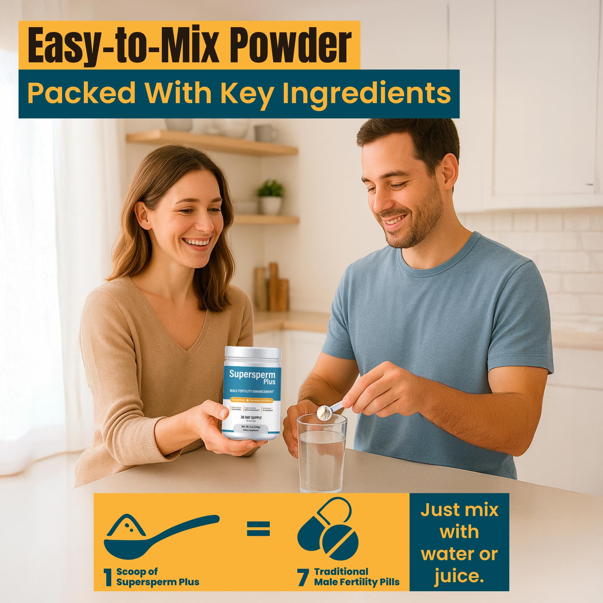 Supersperm Plus etiqueta nutricional con información de ingredientes