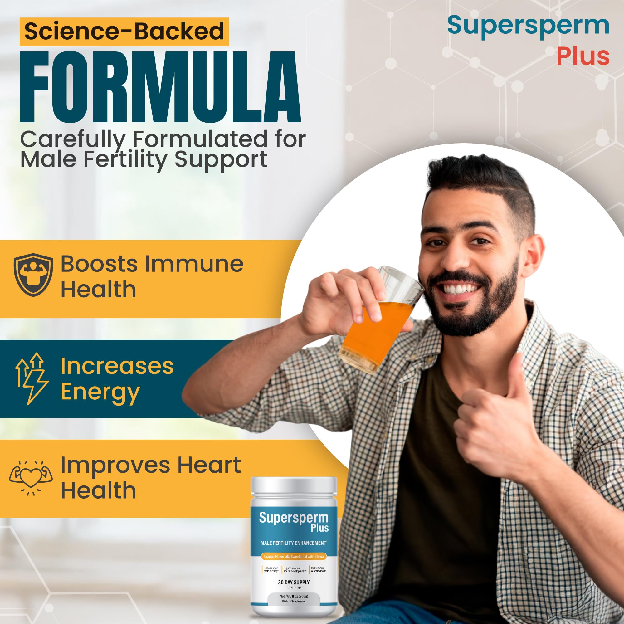 Supersperm Plus vaso preparado listo para consumo y uso diario