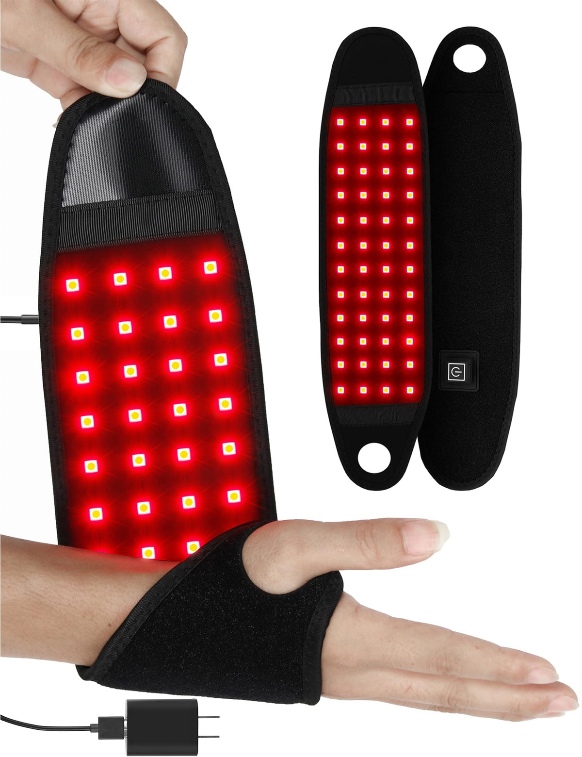 supersred imagen frontal de la muñequera mostrando ajuste ergonómico y comodidad