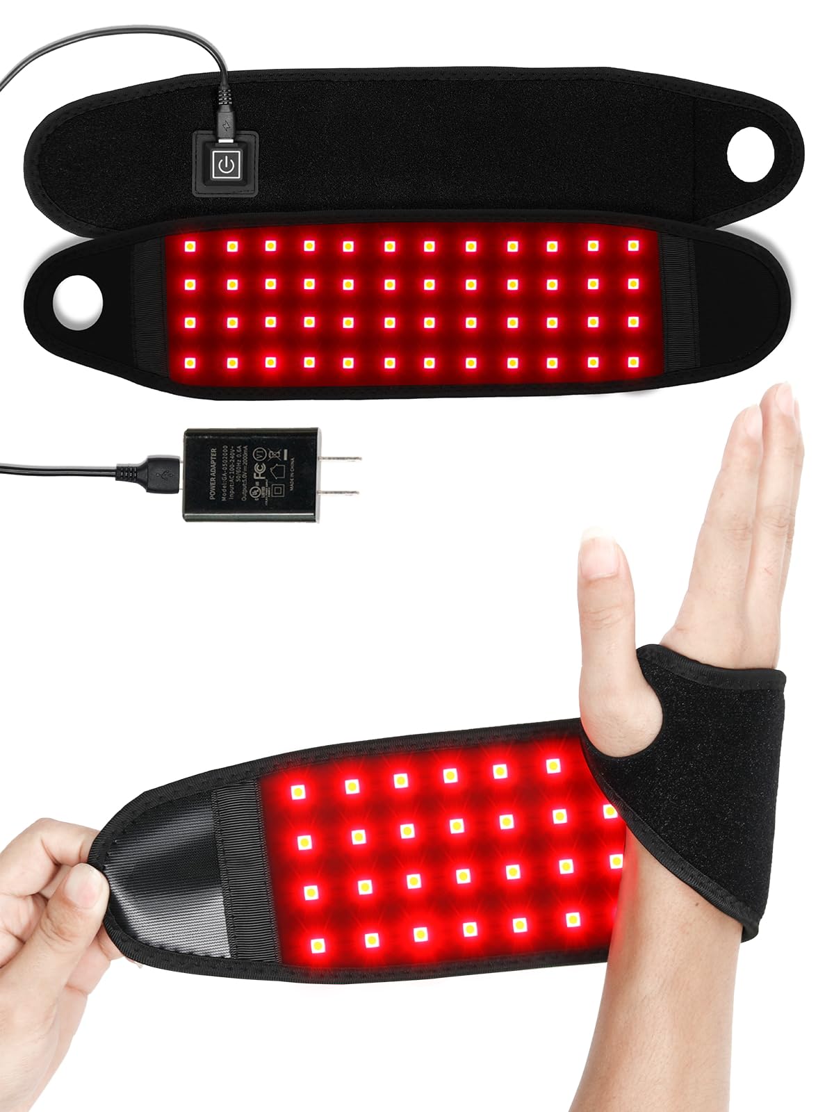 supersred muñequera frontal mostrando diseño y disposición de LEDs beneficiosa